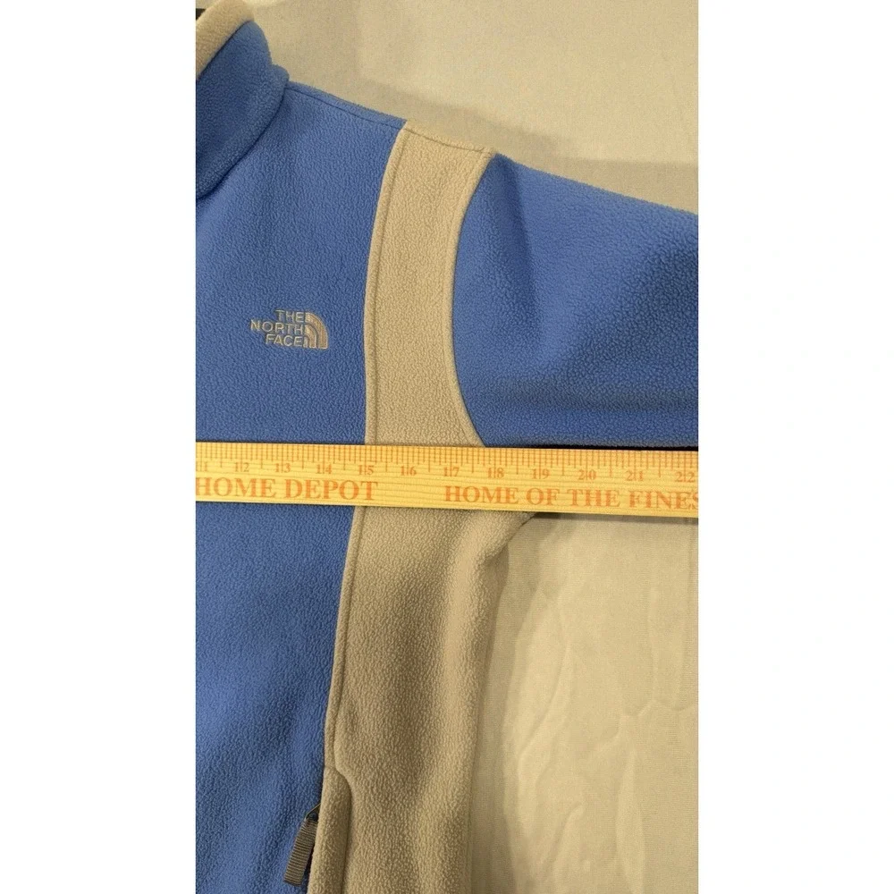 The‎ North Face Classic Fleece Jacket Girls Size L Light Blue Gray Fleece